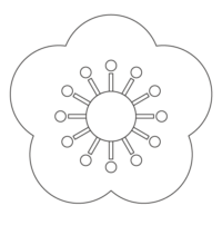 無料の梅の花のぬりえ | ぬりえパーク
