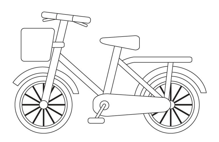 無料の自転車のぬりえ ぬりえパーク