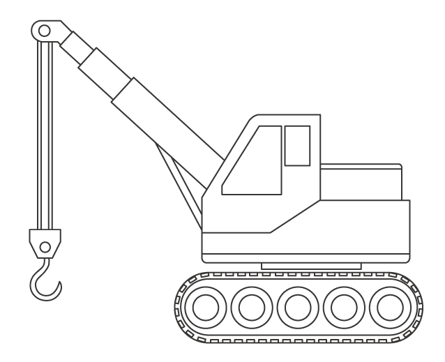 無料のクレーン車のぬりえ ぬりえパーク