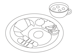 食べ物のタグのぬりえ素材 | ぬりえパーク - 7