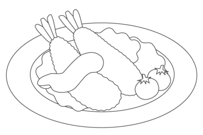 食べ物のタグのぬりえ素材 | ぬりえパーク - 7