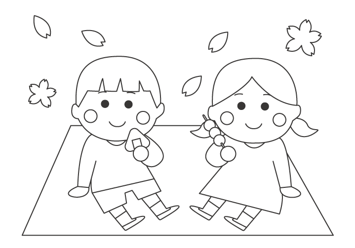 無料のお花見と子どものぬりえ ぬりえパーク