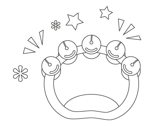 無料の楽器の鈴のぬりえ ぬりえパーク