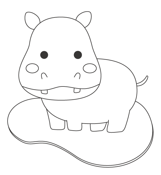 かわいい動物画像 75 カバ イラスト 簡単