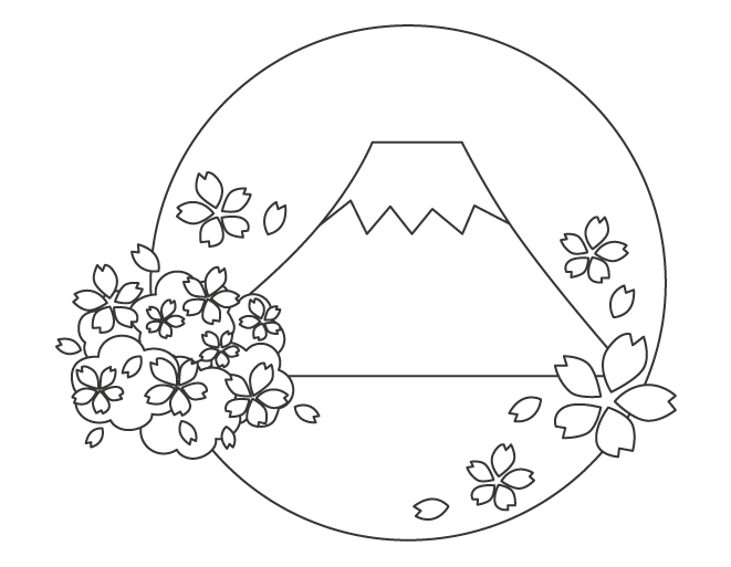 4月のタグのぬりえ素材 ぬりえパーク 2