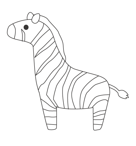 Jospictjatnko Zebra シマウマ イラスト 簡単