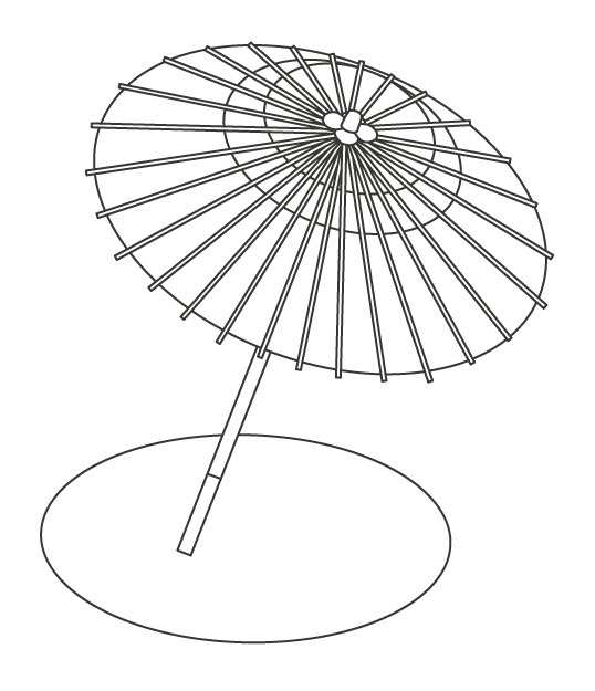 無料の和傘 番傘 のぬりえ ぬりえパーク