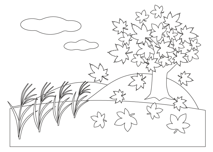 11月のタグのぬりえ素材 ぬりえパーク