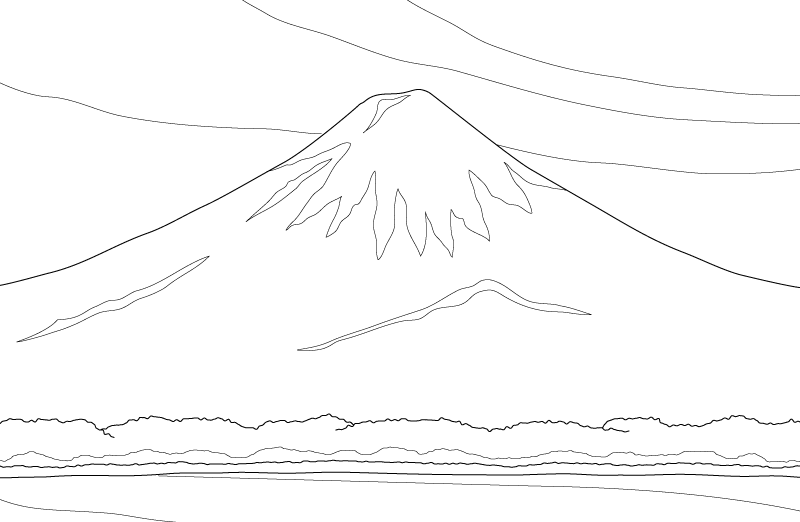 富士山のぬりえ02