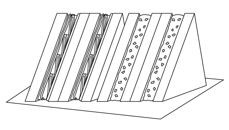 サンドイッチ（たまご／ハムレタス）のぬりえ