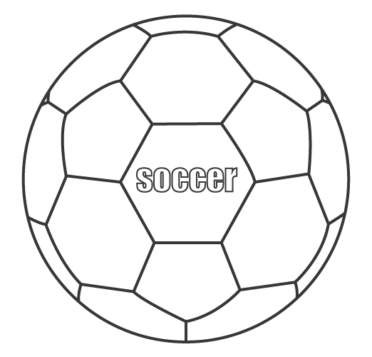 サッカーボールのぬりえ