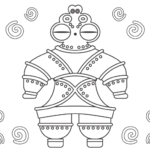 土偶のぬりえ