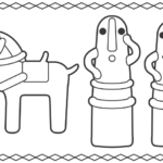 埴輪(はにわ)のぬりえ