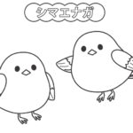 シマエナガのぬりえ