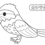 カシラダカのぬりえ