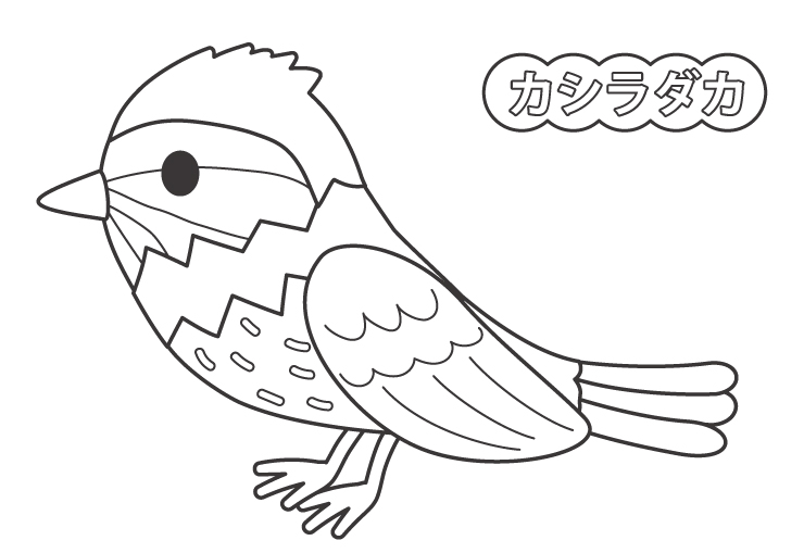 カシラダカのぬりえ