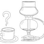 サイフォン式コーヒーのぬりえ