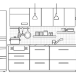 キッチンのぬりえ