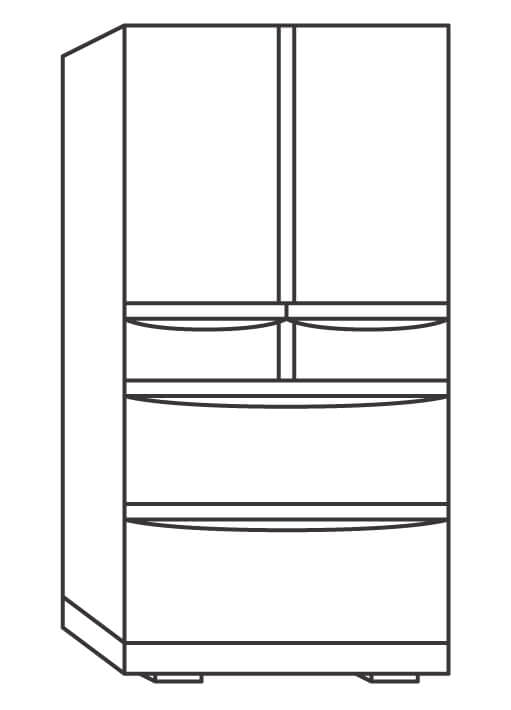 大型冷蔵庫のぬりえ