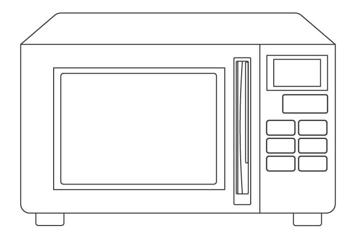 電子レンジのぬりえ