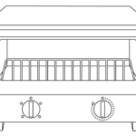 オーブントースターのぬりえ