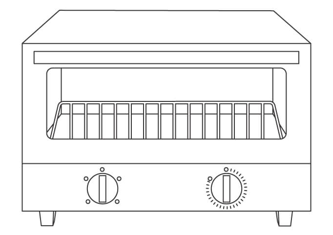 オーブントースターのぬりえ