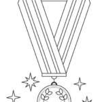 優勝メダルのぬりえ
