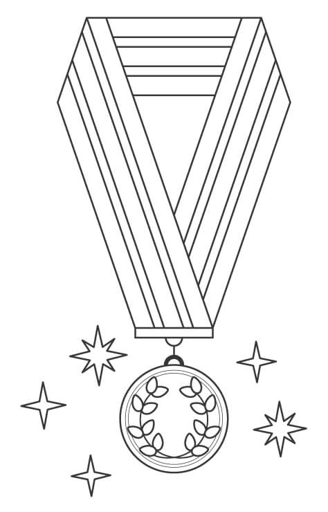 優勝メダルのぬりえ