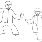 太極拳のぬりえ